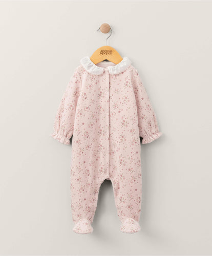 Mamas & Papas Velour Ditsy All Over Print All in One