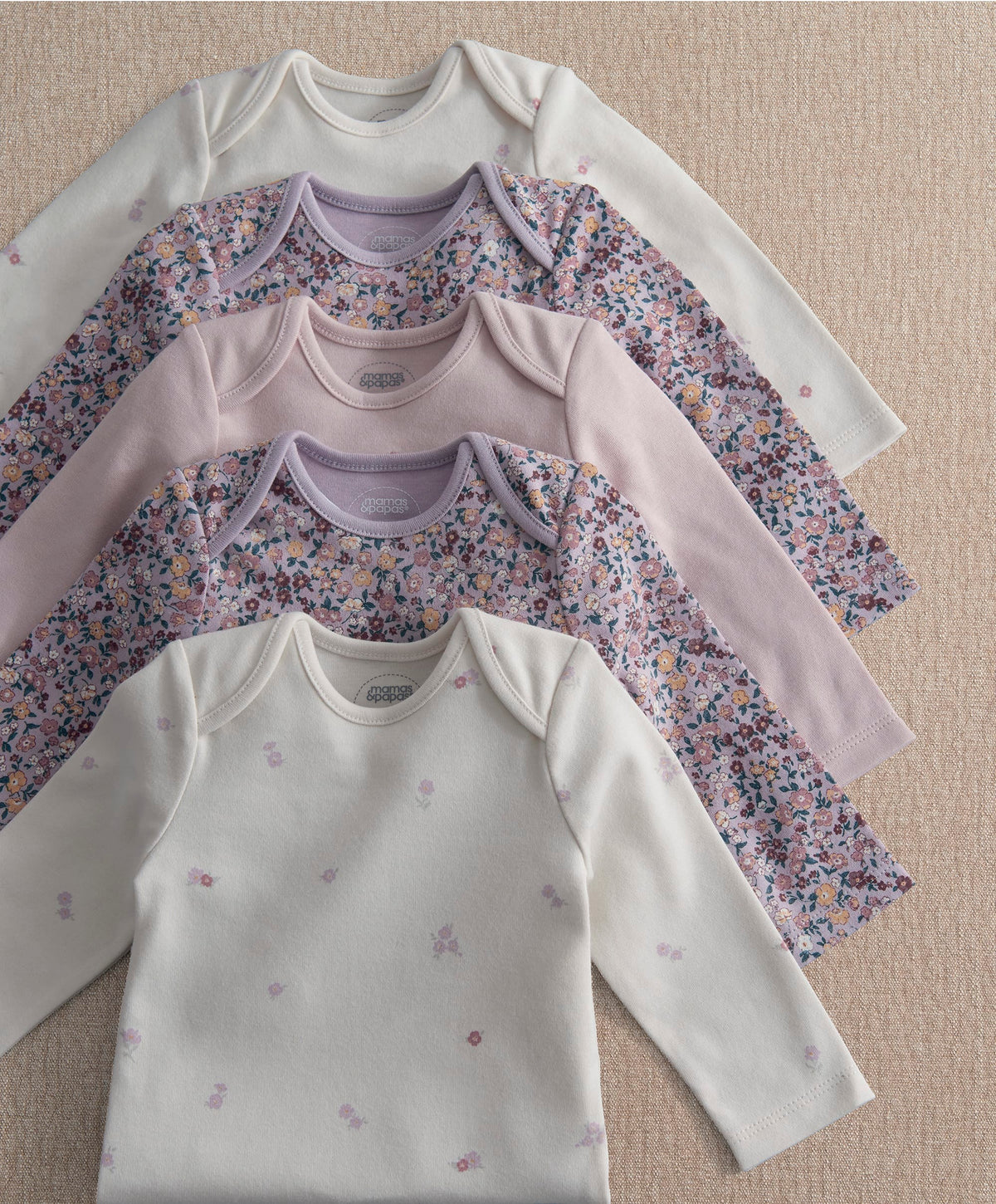 Mamas & Papas Vintage Floral Bodysuits (Pack of 5)