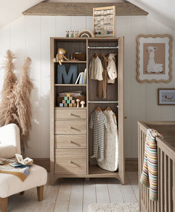 Mamas & Papas Wardrobes Barton Wardrobe - Natural/Oak