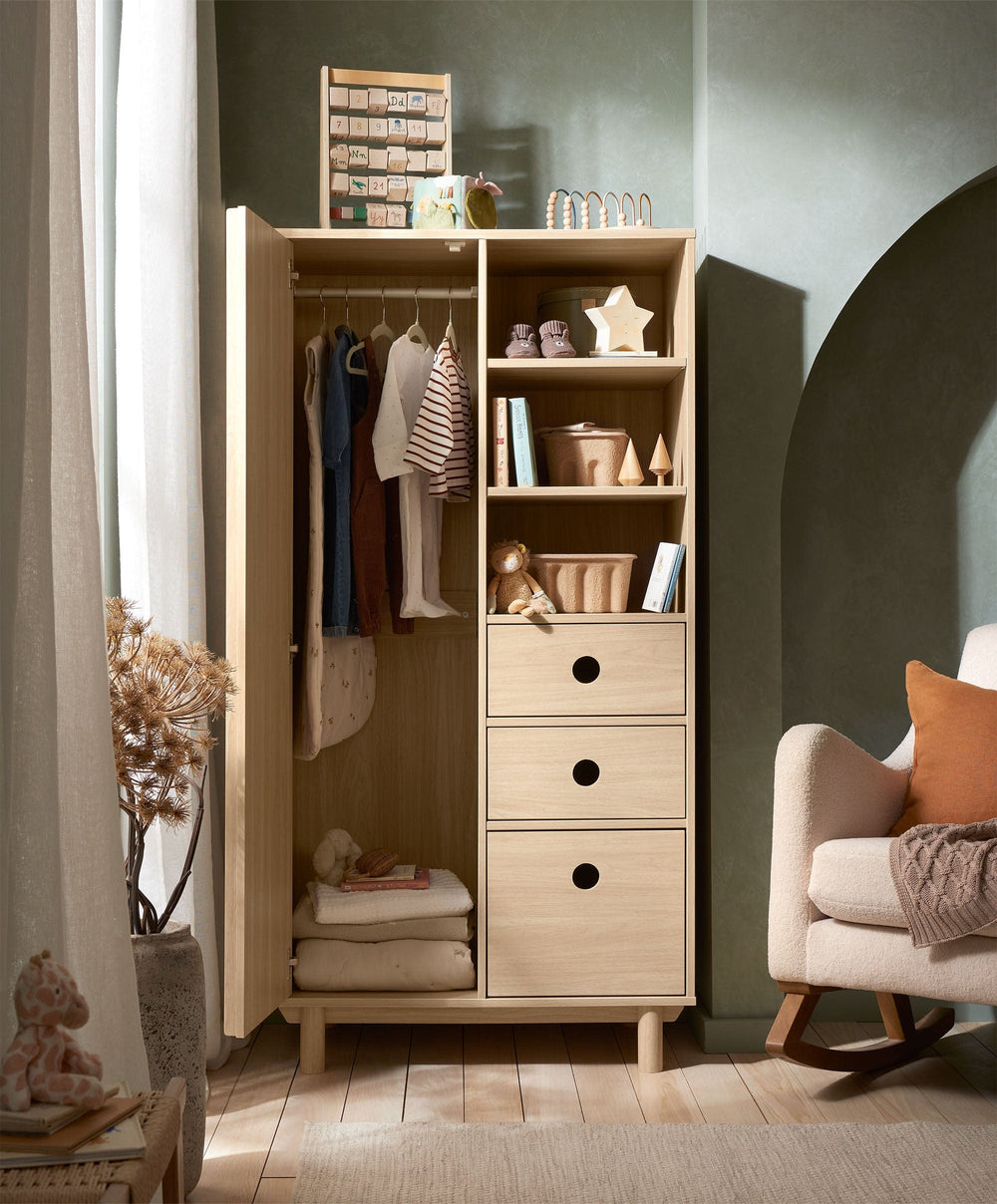 Mamas &amp; Papas Wardrobes Oska Wardrobe - Natural Oak