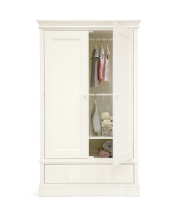 Mamas & Papas Wardrobes Oxford Nursery Wardrobe with Storage Drawer - White