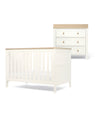 Mamas & Papas Wedmore 2 Piece Small Cotbed Set with Dresser Changer - White/Oak