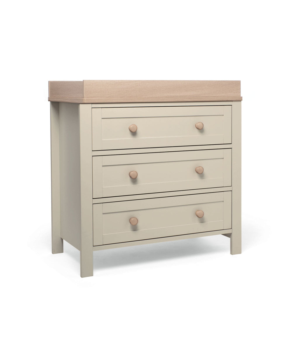 Mamas &amp; Papas Wedmore 3 Piece Small Cotbed Range with Dresser Changed &amp; Wardrobe - Cashmere