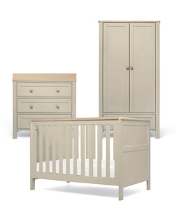 Mamas & Papas Wedmore 3 Piece Small Cotbed Range With Dresser Changer & Wardrobe - Cashmere