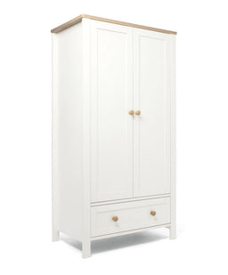Mamas & Papas Wedmore 3 Piece Small Cotbed Range with Dresser Changer & Wardrobe - White/Oak