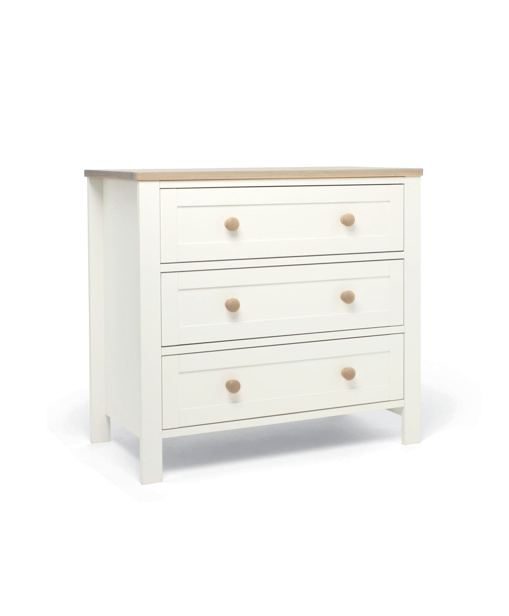 Mamas &amp; Papas Wedmore 3 Piece Small Cotbed Range with Dresser Changer &amp; Wardrobe - White/Oak