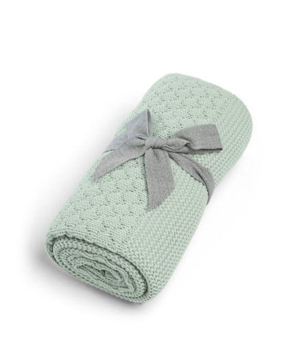 Mamas & Papas Welcome to the World Seedling Knitted Blanket - Blue/Green