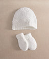 Mamas & Papas White Knitted Hats & Mitts