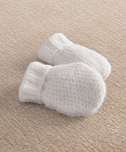 Mamas & Papas White Knitted Hats & Mitts