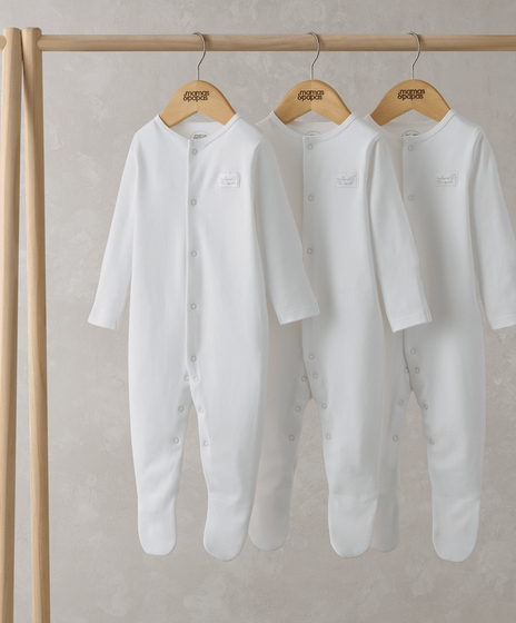 White Sleepsuits (Pack of 3)