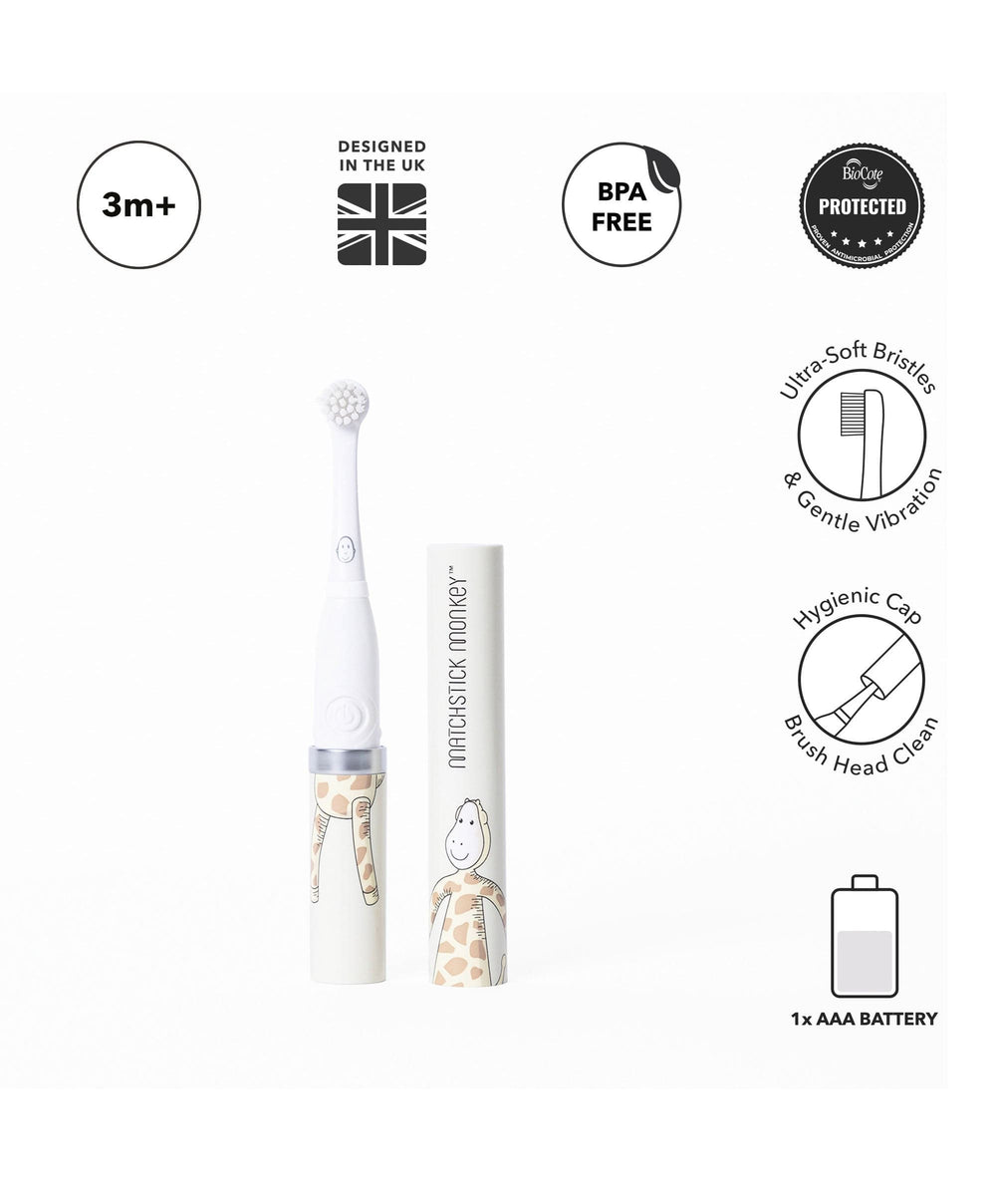 Matchstick Monkey Teethers Matchstick Monkey Baby Electric Sonic Toothbrush - Giraffe