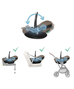Maxi Cosi Baby Car Seats Maxi-Cosi Pebble 360 Pro² Car Seat - Twillic Truffle