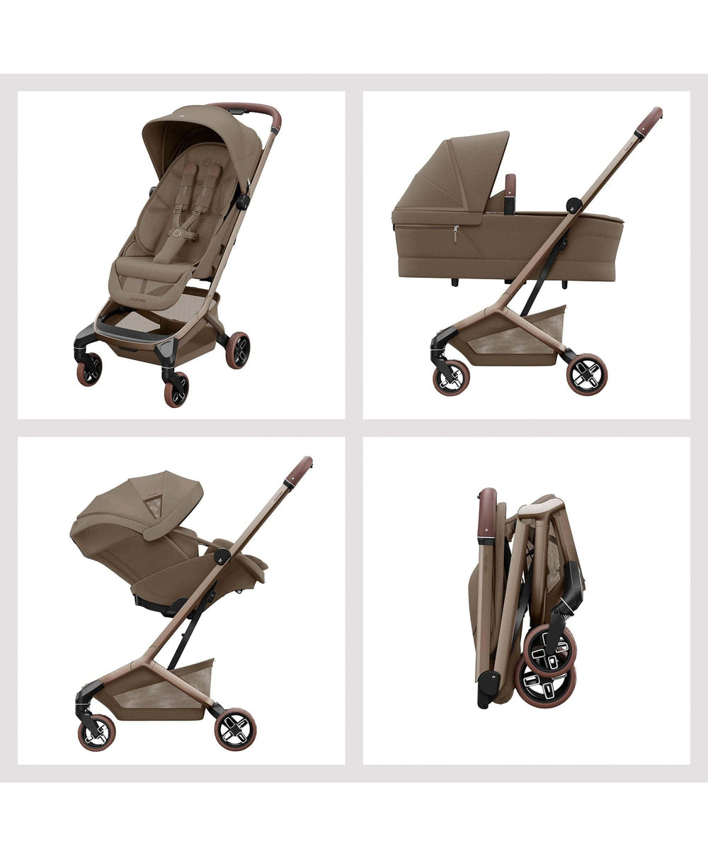 Maxi Cosi Pushchairs Maxi-Cosi Fame Cabin Pushchair Bundle with Maxi-Cosi Coral Slide Pro Car Seat &amp; Base (4 Pieces) -Truffle