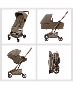 Maxi Cosi Pushchairs Maxi-Cosi Fame Cabin Pushchair Bundle with Maxi-Cosi Coral Slide Pro Car Seat & Base (4 Pieces) -Truffle