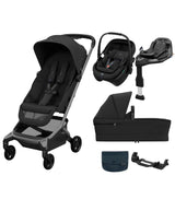 Maxi Cosi Pushchairs Maxi-Cosi Fame Cabin Pushchair Bundle with Maxi-Cosi Coral Slide Pro Car Seat & Base (5 Pieces) - Oynx Black