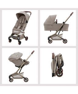 Maxi Cosi Pushchairs Maxi-Cosi Fame Cabin Pushchair Bundle with Maxi-Cosi Coral Slide Pro Car Seat & Base (5 Pieces) - Sapphire Sand