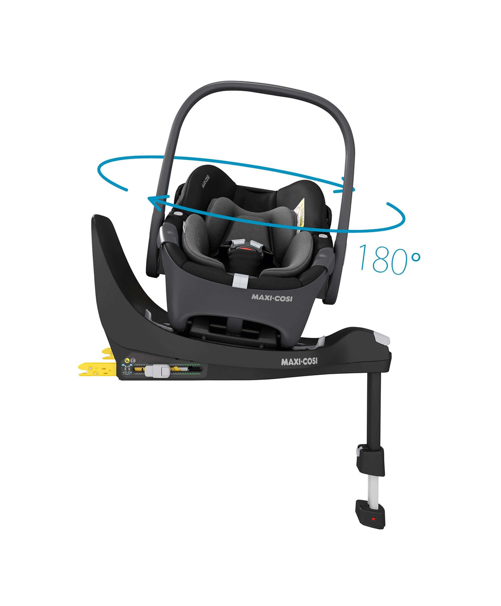 Maxi Cosi Pushchairs Maxi Cosi Fame Complete Pushchair Bundle with Pebble 360 Car Seat &amp; Base – Black with Black Wheels