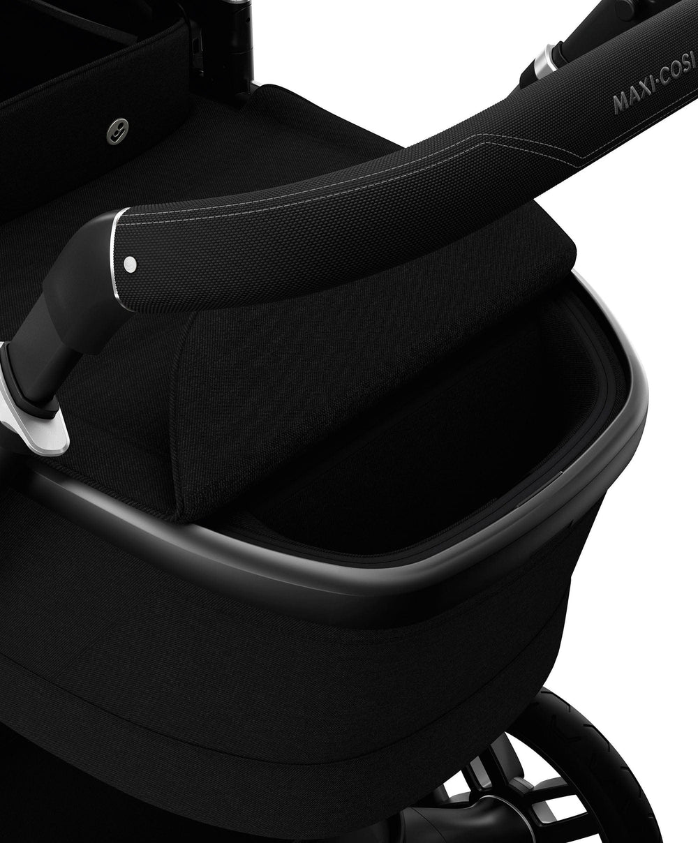 Maxi Cosi Pushchairs Maxi Cosi Fame Complete Pushchair Bundle with Pebble 360 Car Seat &amp; Base – Black with Black Wheels