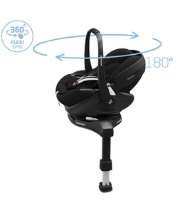 Maxi Cosi Pushchairs Maxi Cosi Fame Premium Pushchair Bundle with Pebble 360 Pro 2 Car Seat & Base – Black with Black Wheels