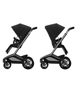 Maxi Cosi Pushchairs Maxi Cosi Fame Pushchair Bundle With Pebble 360 Pro 2 Car Seat & Base – Black with Black Wheels