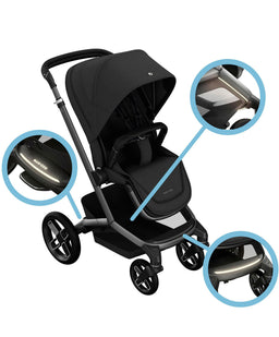 Maxi Cosi Pushchairs Maxi-Cosi Fame Pushchair & Carrycot - Black with Black Wheels