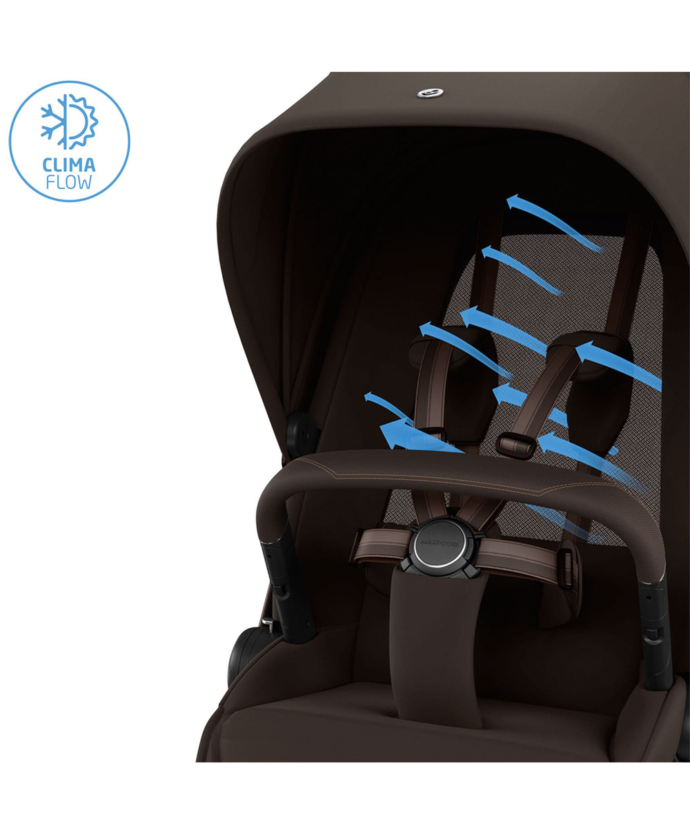 Maxi Cosi Pushchairs Maxi Cosi Fame Pushchair &amp; Carrycot Bundle - Espresso Brown