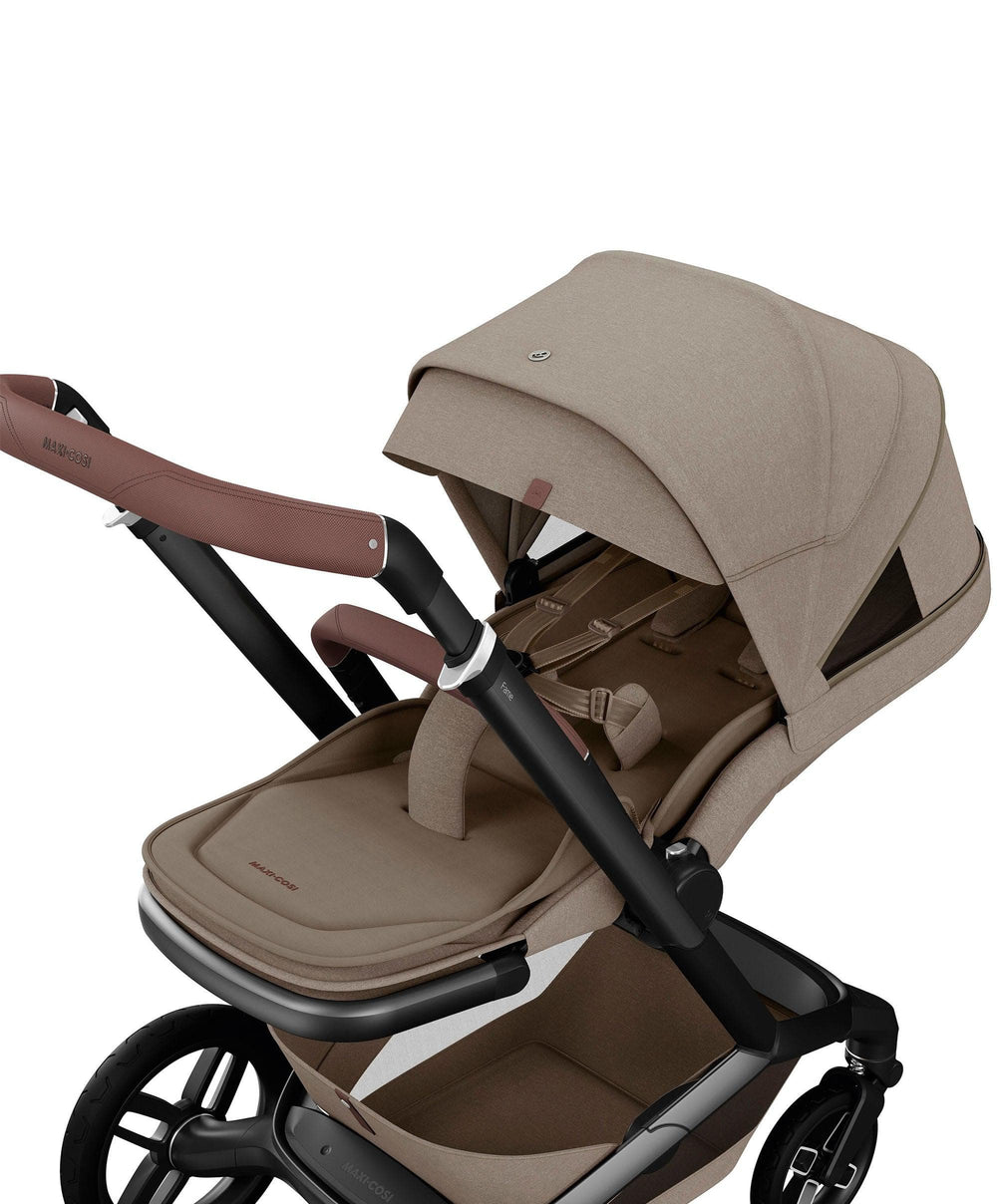 Maxi Cosi Pushchairs Maxi-Cosi Fame Pushchair &amp; Carrycot - Truffle with Black Wheels