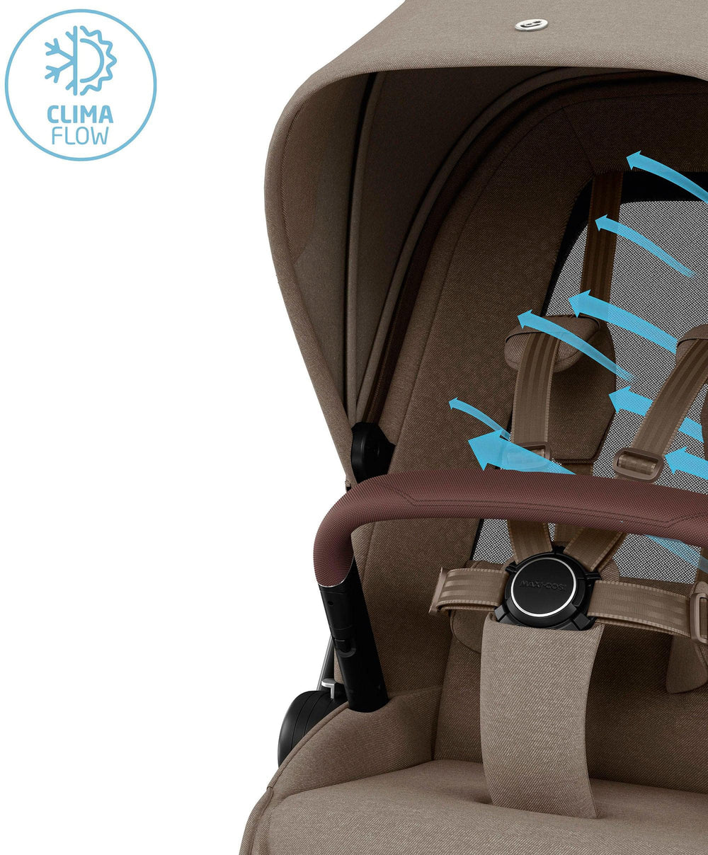 Maxi Cosi Pushchairs Maxi-Cosi Fame Pushchair &amp; Carrycot - Truffle with Black Wheels