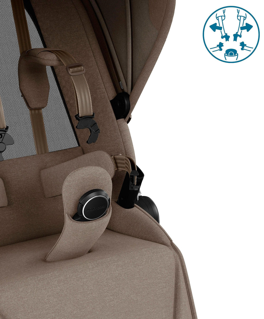 Maxi Cosi Pushchairs Maxi-Cosi Fame Pushchair &amp; Carrycot - Truffle with Black Wheels