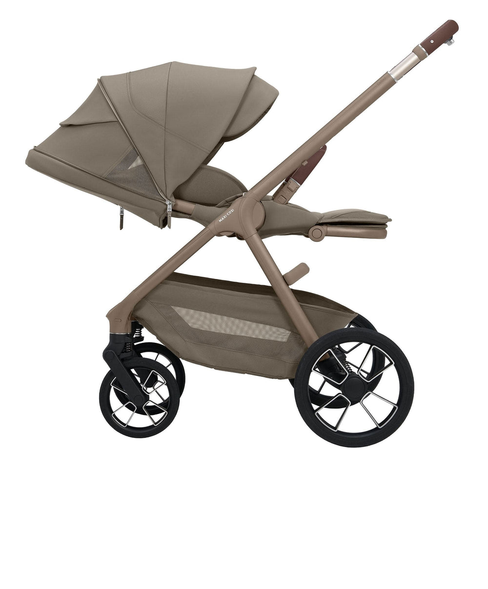 Maxi Cosi Pushchairs Maxi-Cosi Oxford+ Complete Pushchair Bundle with Maxi-Cosi Pebble Slide Pro Car Seat &amp; Base - Oak Truffle