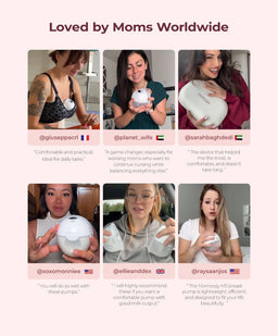 Momcozy Breastfeeding Momcozy M5 Smart Wearable Double Electric Breast Pump - Grey