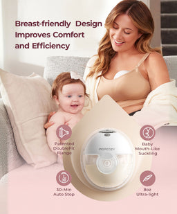 Momcozy Breastfeeding Momcozy M5 Smart Wearable Electric Single Breast Pump - Grey