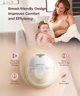 Momcozy Breastfeeding Momcozy M5 Smart Wearable Electric Single Breast Pump - Grey