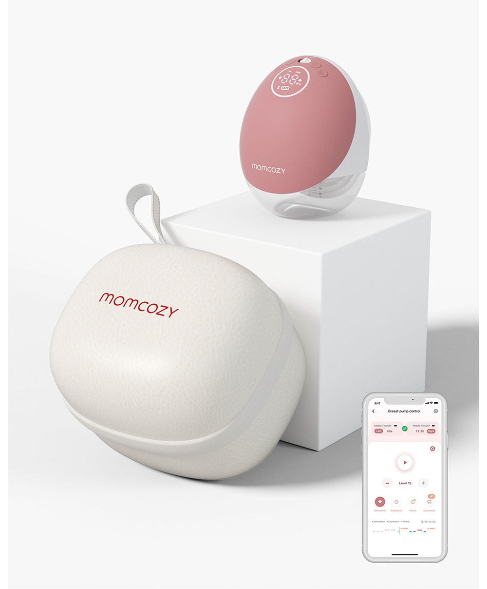 Momcozy Breastfeeding Momcozy M9 Single Breast Pump - White/Pink