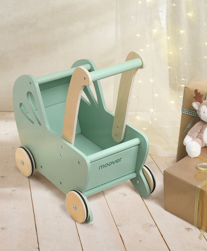 Moover Eco Friendly & Wooden Toys Moover Essential Flatpacked Pram - Green