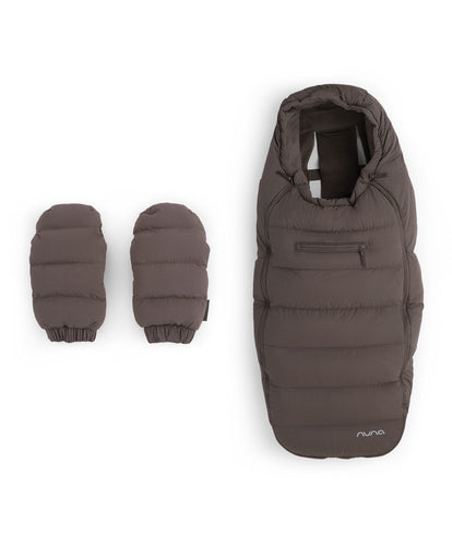 Nuna Footmuffs Nuna Winter Strolller Footmuff Set with Gloves & Bag - Chestnut