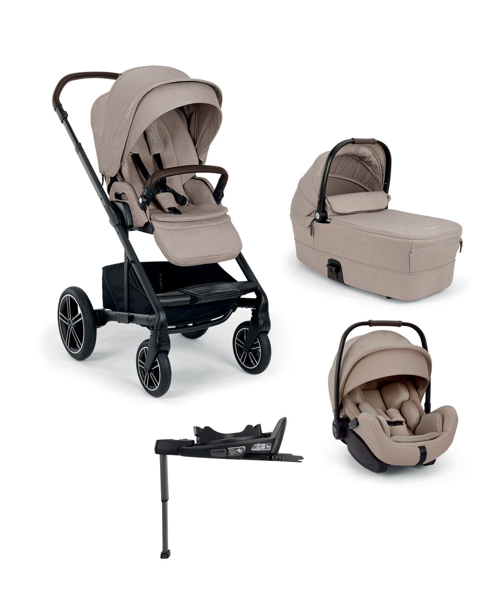 Nuna Nuna Mixx Next Pushchair Bundle With Carrycot Stand &amp; Arra Flex Car Seat &amp; Base - Chateau/Caviar
