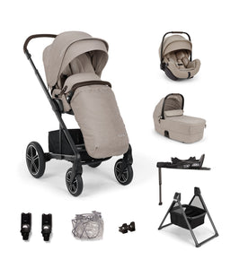Nuna Nuna Mixx Next Pushchair Bundle With Carrycot Stand & Arra Flex Car Seat & Base - Chateau/Caviar