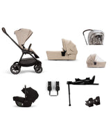 Nuna Nuna Triv Next Pushchair 4 Piece Travel Bundle with PIPA Next Car Seat & Base - Biscotti