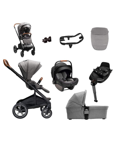 Nuna Pushchairs Nuna Mixx Next Generation 5 Piece Pushchair Bundle inc. Pipa Car Seat - Granite
