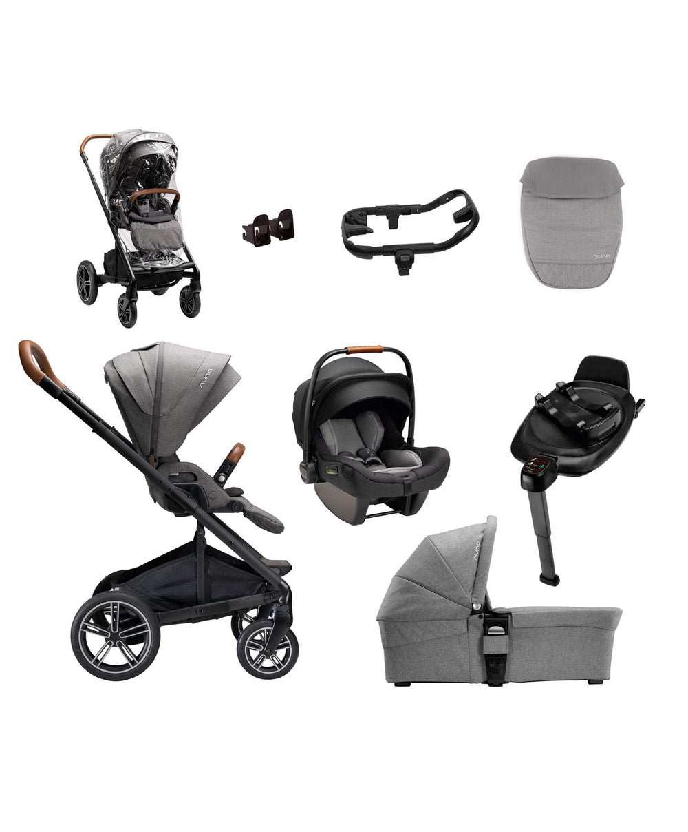 Nuna Pushchairs Nuna Mixx Next Generation 5 Piece Pushchair Bundle inc. Pipa Car Seat - Granite