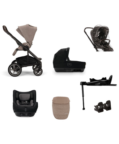 Nuna Pushchairs Nuna Mixx Next Pushchair 4 Piece Travel Bundle with TODL Next Car Seat & Base - Cedar