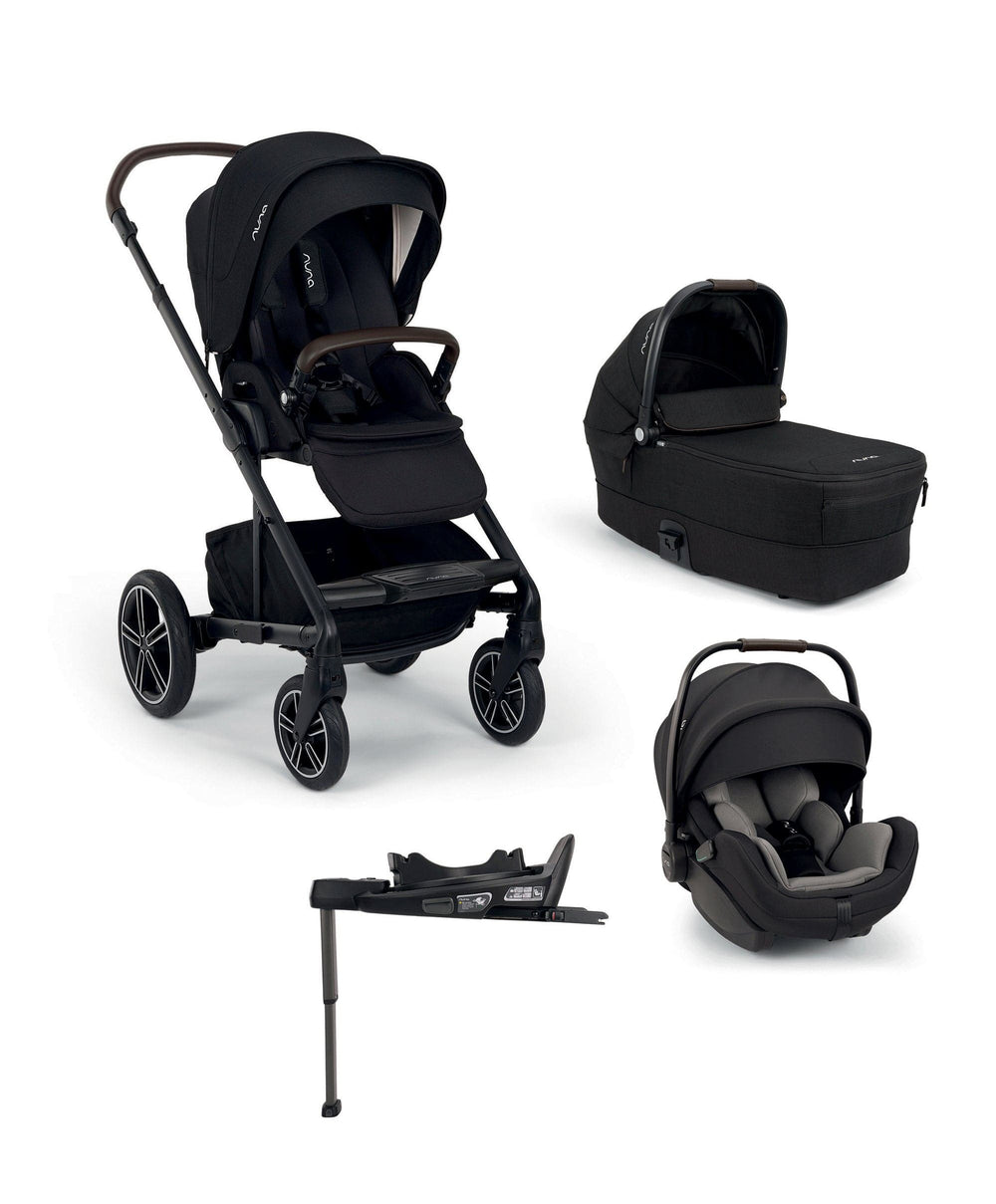 Nuna Pushchairs Nuna Mixx Next Pushchair Bundle With Arra Flex Car Seat &amp; Base - Caviar