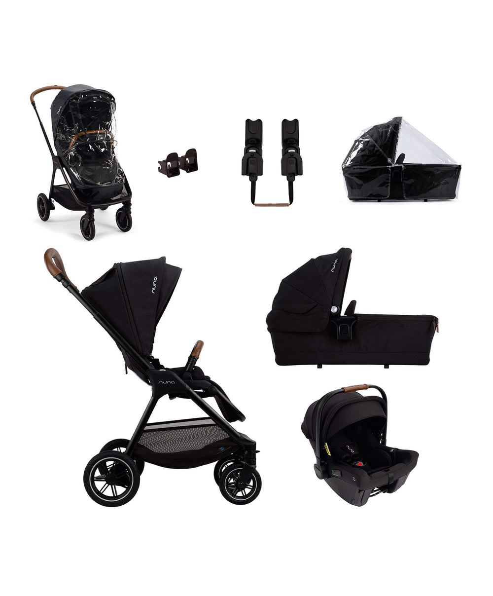 Nuna Pushchairs Nuna TRIV Next Pushchair 3 Piece Bundle inc. PIPA Urbn Car Seat - Caviar