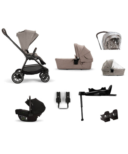 Nuna Pushchairs Nuna Triv Next Pushchair 4 Piece Travel Bundle with PIPA Next Car Seat & Base - Cedar