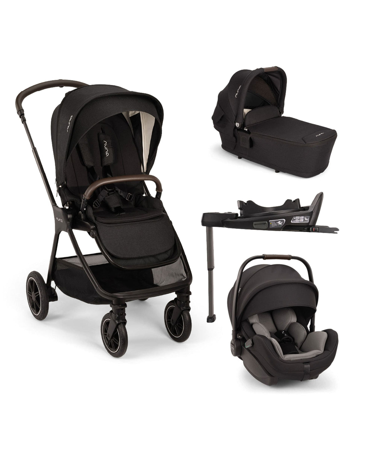 Nuna Pushchairs Nuna TRIV Next Pushchair with Arra Flex Car Seat & Base – Caviar