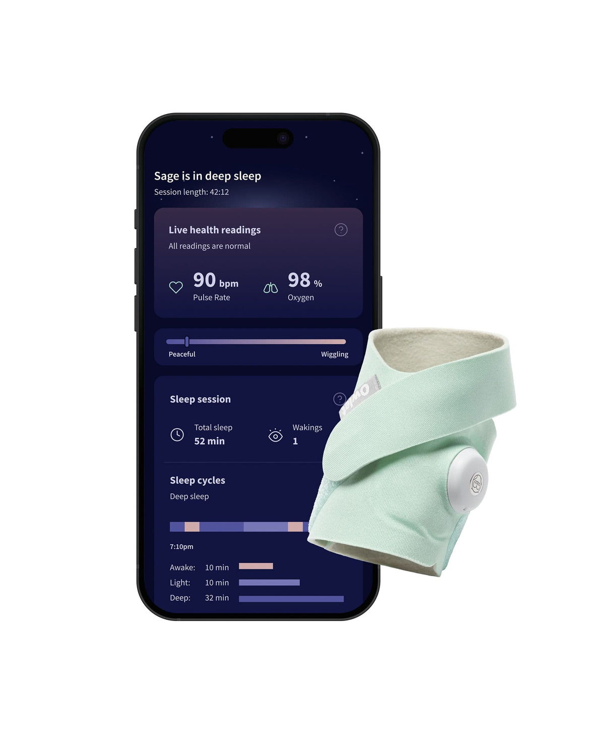 Owlet Baby Monitors Owlet Dream Sock&trade; - Mint
