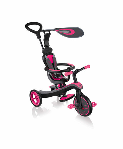 Plum Play Outdoor Play Globber Explorer 4 in 1 Trike - Fuchsia Pink