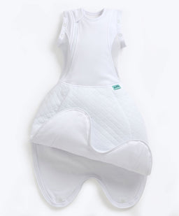 Purflo Dreampod Sleep Bags & Swaddling Purflo Swaddle to Sleepbag 0-4 Months (2.5 Tog) - White