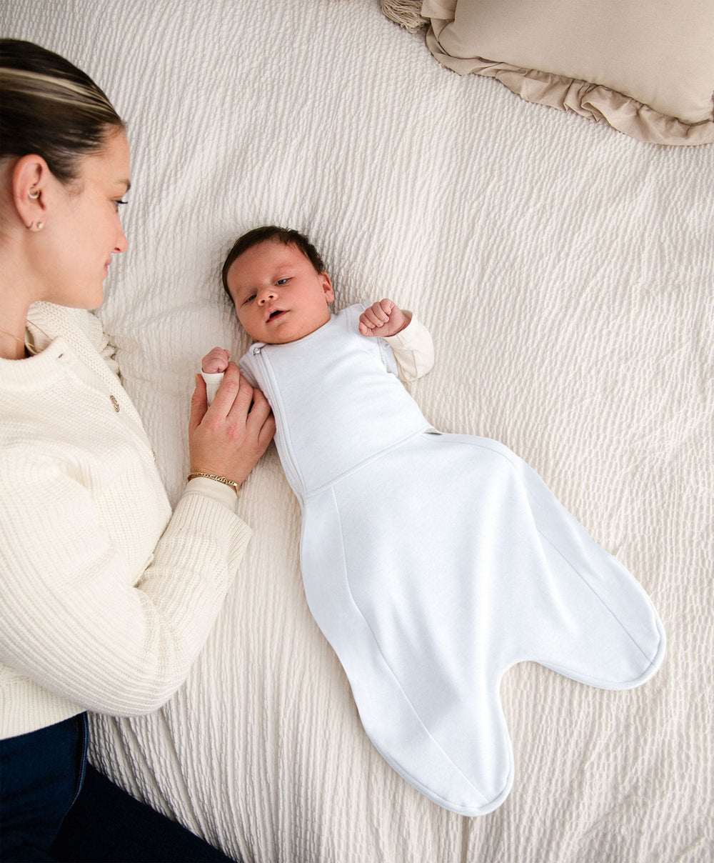 Purflo Dreampod Sleep Bags &amp; Swaddling Purflo Swaddle to Sleepbag 0-4 Months (2.5 Tog) - White